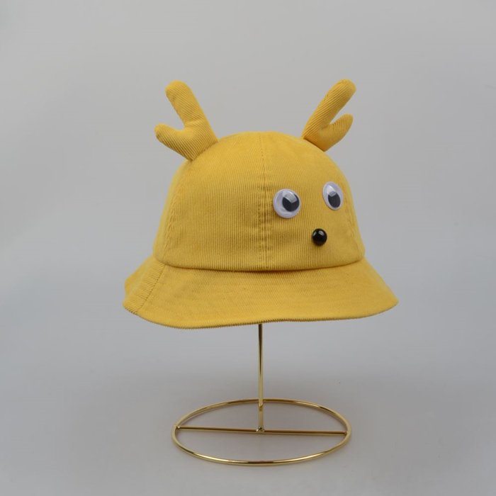 小鹿燈芯絨盆帽定做