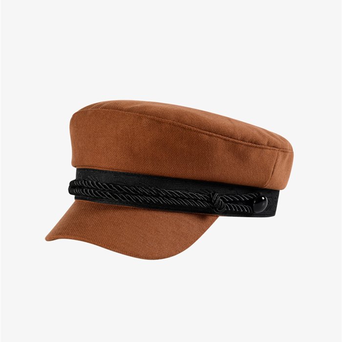 黑色裝飾帶軍帽定做